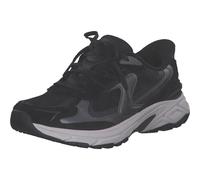 Skechers Overlay Swan S Mesh and Suede Lace Up Slip On Trainers Black 8 UK