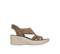 Skechers Women's Slip-in Scalloped Knit Sandals with Yoga Foam