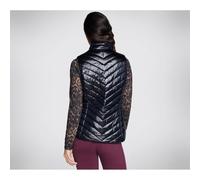 Skechers Performance Go Shield Shine Vest Black Quilted fabric, Full zip mock