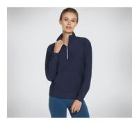 Skechers Performance GoLuxe Rib 1/4 Zip Polyester Women's Blue Pullover - XL