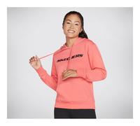 Skechers Performance Heritage Pullover Cotton Womens Peach Hooded Sweatshirt - Size Small