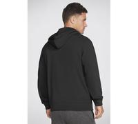 Skechers Performance Heritage Pullover Hoodie Bold Black 2x2 rib cuffs and bot