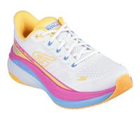 Skechers Performance Max Cushioning Propulsion Textile WoMens White/Orange Trainers - Size UK 6