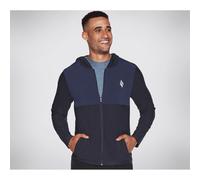 Skechers Performance Skech-Knits Ultra Go Lite Full Mens Blue Hooded Sweatshirt - Navy - Size X-Large