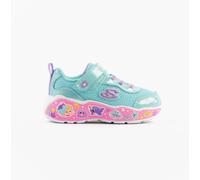 Skechers Play Scene - Fun Squad Girls Trainers Turquoise Multi - Blue - Size UK 8 Infant