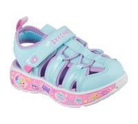 Skechers Play Scene Splash Cute Crew Sandal, Turquoise Synthetic/Lavender Trim, 5 UK Child