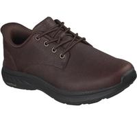 Skechers Pollard Court Red Brown Leather Mens Shoes 6 UK