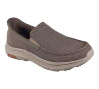(Brown, 6 (Adults')) Skechers Pollard Wilfred Textile Men's Taupe Loafers