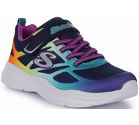 Skechers Girl's Power Jams Girls Sports Trainers - Nvmt Navy Multi Tex - Size: 10.5