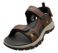 Skechers Prewitt Rigdon Vegan Mens Walking Sandals in Brown Black - 10 UK