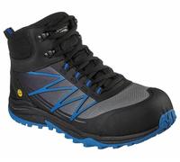Skechers Men's Puxal Firmle ESD Composite Safey Toe Shoe Construction, Black/Blue, 10 UK