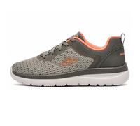 Skechers Quick Path Memory Foam Womens Trainers Casual Fitness Gym Sneakers Grey