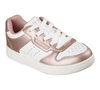 Skechers Girls Quick Street Sneaker in Rosegold, Size 5 | Synthetic/Textile, Machine Washable