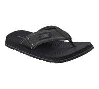 Skechers Quill Textile Mens Black Flip Flops - Size UK 8