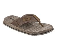 Skechers Men's USA Quill - Sea Side Canvas Thong Sandal, Brown, 41 EU