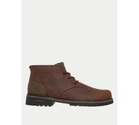Skechers Quintero Damien Leather Casual Boots Dark Brown