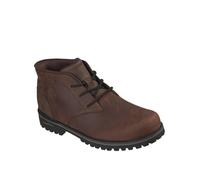 Skechers Men's Slip-ins Relaxed Fit: Quintero - Damien Boots in Dark Brown, Size 9 | Leather/Synthetic