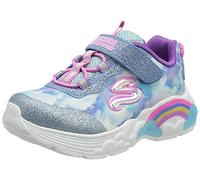 Skechers RAINBOW RACER, Girl's Sneaker, Blue Mesh/Trim, 1 UK (33.5 EU)
