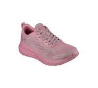 Skechers Raspberry Knit Bobs Squad Chaos Face Off Trainers Raspberry