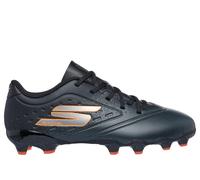 Skechers Razor 1.5 Jr Youth FG Sneaker in Black/Orange, Size 2.5 | Synthetic/Textile