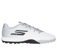 Skechers Razor 1.5 Jr Youth TF Sneaker in White/Silver, Size 13.5 | Synthetic/Textile