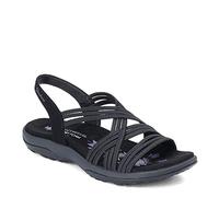 Skechers Reggae Slim - Simply Stretch - Strappy Gore Open Toe Sling Back Sandal Black