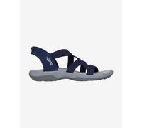 Skechers REGGAE SLIM - STRETCH FLEX Womens Sandals Navy/Grey/Pink - UK 4 - Navy