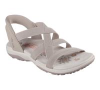 Skechers Reggae Slim Stretch Flex Textile WoMens Taupe Sandals - Size UK 7