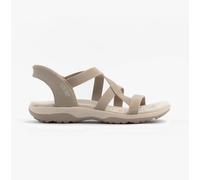 Skechers Reggae Stretch Flex Womens Textile Slip-On Vegan Casual Taupe Sandals