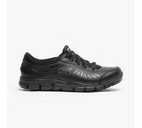 Skechers Eldred Workwear Slip Resistant Trainers - Black, Black, Size 3, Women Black