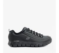 Skechers Women's Work Shoes Sure Track - Trickel Black Leather UK 4.5