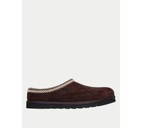 Skechers Renten Faux Suede Mule Slippers Chocolate