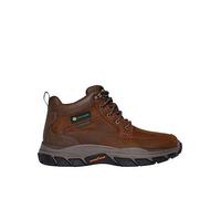 Skechers Respected John Deere Waterproof Mid Top Leather Lace Up Boots- Brown, Brown, Size 7, Men Brown