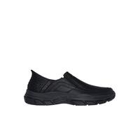 Skechers Slip Ins Respected Elgin BBK Black Mens Slip-on Shoes 204810 in a Plain Leather in Size 7
