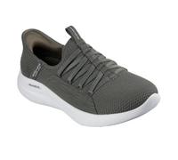 (Green, 7 (Adults')) Skechers Relaxed Fit Sport - Ballet Chic Textile Women's Olive Trainers