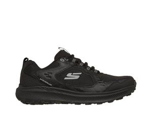 Skechers Ridgestar Men's Trail Sneaker 46 EU Water Repellent Mesh Leather Mix Air Cooled Memory Foam Inner Insole Non-Slip Outer Sole Comfortable and Robust Black