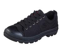 Skechers ROADIES-TRUE ROOTS, Women's Sneaker, Black Canvas/ Leather Trim, 4 UK (37 EU)