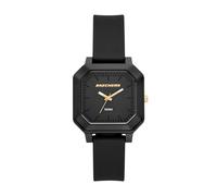 Skechers Rosencrans Square Three-Hand Black Silicone Watch (Model: SR6375)