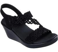 Women's Skechers RUMBLE ON - SASSIER DAYZ Womens Sandals Black - Size: 8