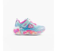 Skechers S-lights: Eternal Heart Lights Girls Trainers Light Blue/multi - Size UK 7 Infant