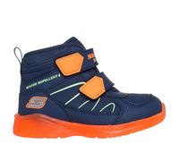 Skechers S-Lights: Illumi-Brights - Splash Beams Sneaker in Navy Blue/Orange, Size 4 | Synthetic