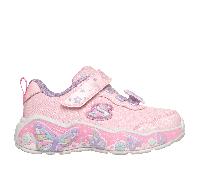 Skechers S-Lights: Lil Butterfly Bliss Sneaker in Light Pink, Size 5 | Textile/Synthetic