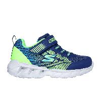 Skechers S-Lights: Magna-Lights - Grux Sneaker in Navy Blue/Lime, Size 7 | Textile/Synthetic