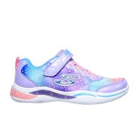 SKECHERS Junior Girls S Lights Power Petals Painted Daisy Trainers Lavender/Metallic 1