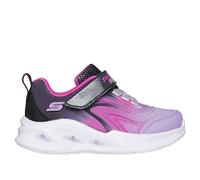 Skechers S-Lights: Sola Glow - Colour Breeze Sneaker in Black, Size 4 | Textile/Synthetic
