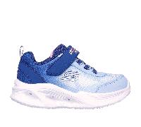 Skechers S-Lights: Sola Glow - Ombre Deluxe Sneaker in Navy Blue/Light Blue, Size 8 | Textile/Synthetic