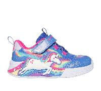 Skechers S-Lights: Unicorn Chaser Sneaker in Blue, Size 8 | Textile/Synthetic