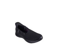 Skechers Women's Slip-ins: Seager - Believe It Flats in Black, Size 6 | Textile/Synthetic, Vegan, Machine Washable
