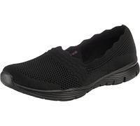 Skechers SEAGER, Women's Low-Top Trainers, Black (Black Flat Knit Bbk), 4 UK (37 EU)