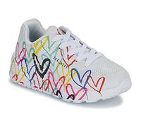 Skechers Girl's 314064L WMLT Sneaker, White Synthetic/Multi Trim, 5.5 UK